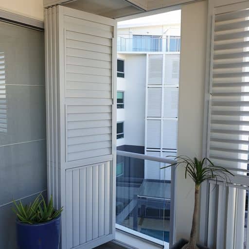 White Door — Plantation Shutters Sunshine Coast in Moffat Beach, QLD